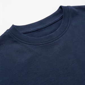 Conjunto de 2 Piezas Tejido para Mujer, Color Azul Marino Sólido, Camiseta de Cuello Redondo y Manga Corta, y Pantalones Cortos por Encima de la Rodilla, Corte Holgado, Estilo Casual - Product Image 4