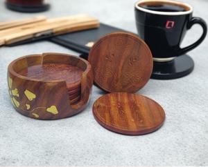 Ensemble de sous-verres en bois naturel de qualité supérieure pour la maison, la cuisine, les cafés, les restaurants, les hôtels, au meilleur prix du marché - Product Image 3