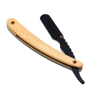 High Quality German Stainless Steel <b>Men's</b> Beard Shaving Razor Cut Throat Design with Wooden Handle shaving razor for sale - Product Image 6