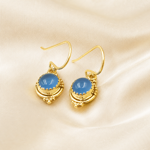 Blue Chalcedony Earrings Natural Blue Chalcedony Jewelry 925 Sterling Silver Earrings Rose Gold Yellow Gold Plated earring her - Product Image 3