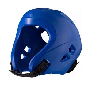 Protège-tête de boxe en cuir noir et marron, équipement de protection avec fermeture auto-agrippante pour adultes, unisexe, utilisation universelle - Product Image 1