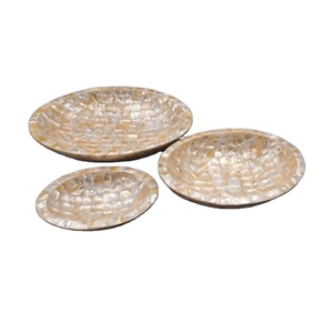 Bol peu profond en résine irisée effet nacre, fait main, écologique, compatible lave-vaisselle, vaisselle de fête, cuisine - Product Image 1