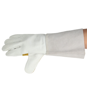 Custom Design <b>Cow</b> Split Leather Full Finger Fire Proof Welding Gloves Heat Resistant For Men Women Industrial Work Gloves - Product Image 4