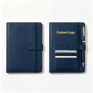 Custom Logo PU Leather Notebook with Phone Holder Card Pocket Pen Loop Business Gift <b>Journal</b> for Corporate Gift - Product Image 6