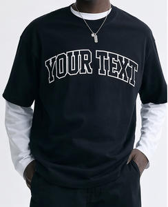 Camisetas de Hombre al por Mayor, Tejidas, Estilo Urbano, Personalizadas con Serigrafía Frontal, Costuras Dobles Premium - Product Image 1