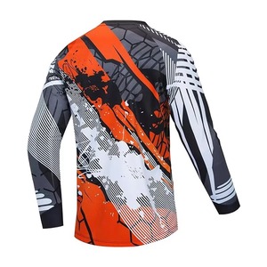 Maillots de Ciclismo de Manga Larga 100% Poliéster para Motocross, Carreras de Motocicletas, MTB, Descenso DH, Nombre del Equipo OEM - Product Image 6