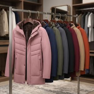 Men's Winter Hooded Puffer <b>Jacket</b> <b>with</b> Soft <b>Fleece</b> <b>Lining</b> Windproof Thermal Coat - Product Image 6