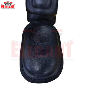Nouvel arrivage : Protège-tibias en cuir noir pour MMA, Kickboxing, Muay Thai, avec fermeture auto-agrippante – Équipement de protection pour la boxe - Product Image 6
