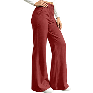 New Fashion <b>Women</b> Flare Pants Custom Logo High Waist <b>Stretch</b> <b>Trousers</b> with Stylish Bell Bottom Silhouette for Modern Apparel - Product Image 4