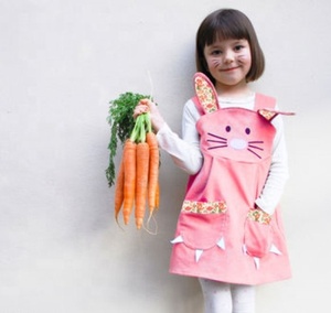 Amazing New <b>Boho</b> Pink Girls Bunny Rabbit Funky <b>Dress</b> With Cute Claw Paw Pockets Crafted With Soft Breathable Pure Cotton Fabric - Product Image 4