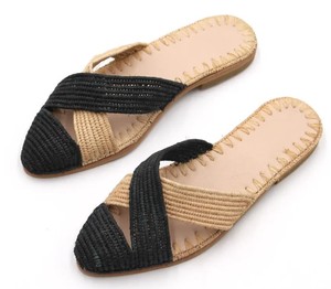 Sandales en raphia faites à la main, chaussures de plage d'été, ballerines marocaines - Product Image 2