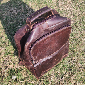 Wholesale Leather Laptop <b>Backpack</b> Vintage Style Full Grain Fashion Rucksack for Travel OEM Custom Logo <b>Brown</b> Mens <b>Backpacks</b> - Product Image 5