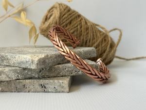 Adjustable Magnetic <b>Copper</b> Alloy Bracelet for Men & Women Hammered Rustic Classic <b>Bangle</b> Waterproof Jewelry Gift - Product Image 4