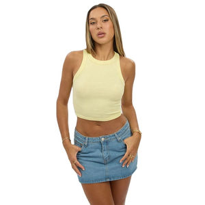 Camiseta Deportiva Casual sin Mangas con Cuello Redondo para Yoga, Opción Popular de Entrenamiento para Verano, Talla Única XS, Logotipo Frontal, para Mujer - Product Image 1