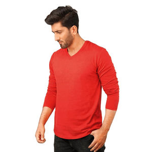 Camiseta de Manga Larga de Algodón para Hombre, Cuello Redondo Informal, Ligera, Básica para Uso Diario, Logotipo Personalizado en la Parte Delantera, Secado Rápido, Corte Regular - Product Image 3