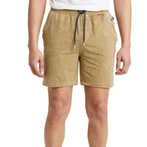 กางเกงขาสั้นกีฬาผ้าลูกฟูกผู้ชายปักโลโก้ได้ 100% ผ้าฝ้าย ระบายอากาศ แห้งเร็ว มีเชือกผูกเอว มีกระเป๋า เหมาะสำหรับวิ่ง ฟิตเนส ใส่ลำลองช่วงฤดูร้อน - Product Image 1