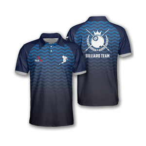 Camisa Polo de Billar para Hombre con Estampado de Calaveras y Bola 8, Casual, Manga Corta, Tejido de Poliéster, Diseño de Billar - Product Image 3