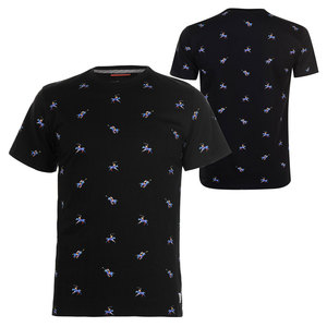 Camiseta Negra de Manga Corta para Hombre, Diseño de Jinete, Corte Regular, Informal, de Algodón, Cuello Redondo, Sublimación Personalizada, 320g - Product Image 3
