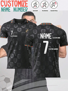 Maillot de football personnalisé pour hommes en polyester Dry Fit, uniforme d'équipe de football, col polo, maillot de sport - Product Image 2