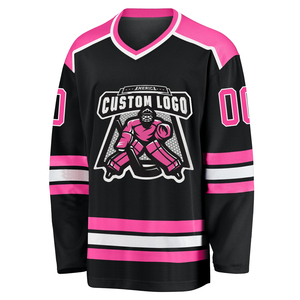Maillots de hockey sur glace élite personnalisés avec logo d'équipe, élégants et de qualité supérieure, avec sublimation respirante et col en V - Product Image 2