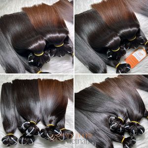 Ready to Ship Weft Bone Straight <b>Hair</b> 8 10 Inches Thickness End Super Double Drawn 100% Vietnamese Raw <b>Hair</b> Extensions - Product Image 4