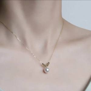 Pendentif en perle d'eau douce naturelle de Zhuji, 10-11 mm, chanceux, 6+1, lumière intense, extrêmement impeccable, pendentif de haute qualité, collier fin - Product Image 2