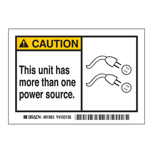Étiquettes de sécurité pour plusieurs sources d'alimentation, durables, autocollantes, découpées, pour équipements industriels et laboratoires - Product Image 3