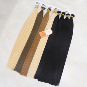 Extensiones de cabello Remy vietnamita virgen 100%, cutícula de trama única alineada, larga vida útil, estilos de Punta I de alta calidad - Product Image 4