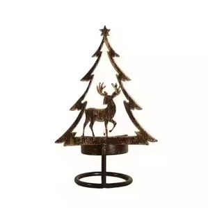 Hermoso Portavelas Metálico Navideño para Decoraciones Festivas Memorables, Decoración de Mesa Festiva, Luz de Velas y Regalo de Navidad - Product Image 6