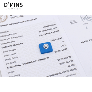 เพชร D'vins Jewels 1.08 กะรัต สี F ความสะอาด VS1 คุณภาพการเจียระไน EX ขัดเงา VG เพชร HPHT พร้อมสต็อกสำหรับทำเครื่องประดับ - Product Image 3