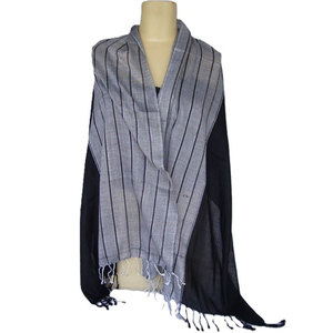 Écharpe longue en coton tissé à la main pour femmes, motif rayé, légère, douce, respirante, tendance, vente en gros du fabricant - Product Image 1