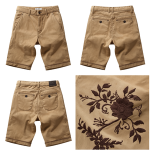 Pantalones Cortos Casuales de Lujo para Hombre, Color Beige Arena, Bordados, Ropa Premium, OEM, ODM - Product Image 2
