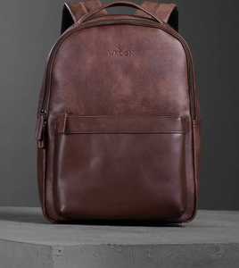 กระเป๋าเป้หนังแท้ Leather Talks สำหรับใส่แล็ปท็อปขนาด 14 นิ้ว สไตล์มืออาชีพ สีน้ำตาล ปิดด้วยซิป - Product Image 3