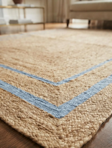 Modern Geometric Jute Area <b>Rug</b> <b>Natural</b> Boho Farmhouse Living Room Carpet Rustic Eco Friendly Floor <b>Rug</b> Home Decor - Product Image 4