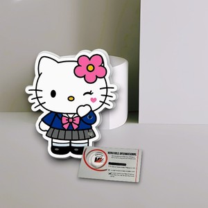 Paleta Personalizada Ecológica Rosa Floral Hello Kitty con Diamantes, Círculos y Cuadrados, Magnética, Acrílica, para Extensiones de Pestañas - Product Image 5