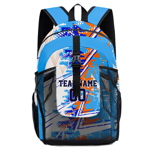 Customizable Geometric Print <b>Backpack</b> with Adjustable Shoulder Straps for Outdoor Sports Unisex Casual Use 20-36L Capacity - Product Image 1