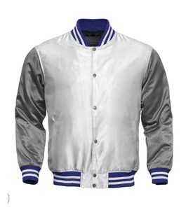 Oem Custom Blank Sublimation Transfer Print College Jacket Silk Men'S Satin Bomber Jacket Varsity Baseball Winter Waterproof - Product Image 1