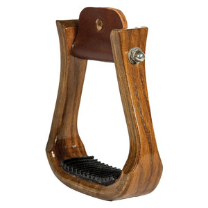 Estribos de Madera de 2 Pulgadas para Montar a Caballo al Estilo Occidental, Estribos de Madera con Acabado Brillante Profesional, Superficie Ancha y Antideslizante - Product Image 4