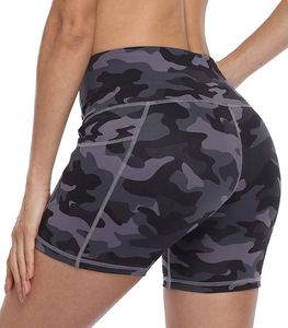 Shorts pour femmes en polyester/coton, personnalisables avec logo imprimé en 3D, shorts hip-hop épais et lavés, vente en gros - Product Image 3
