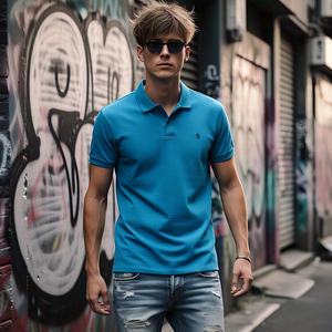 Vente en gros de coton piqué brodé respirant de haute qualité pour hommes, pour chemises, promotionnel, sur mesure, grande taille - Product Image 2