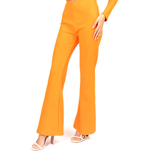 Elegant Style Thick Fleece Women's Flare Sweatpants Unique Designer Made High Stretchable Ankle Length <b>Trousers</b> In Low MOQ - Product Image 2