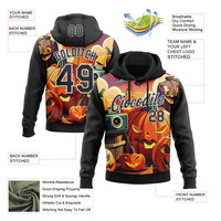 Sweat-shirt à capuche personnalisé pour homme, design Alien, impression par sublimation, vêtement décontracté d'automne, coupe classique, poche avant, logo