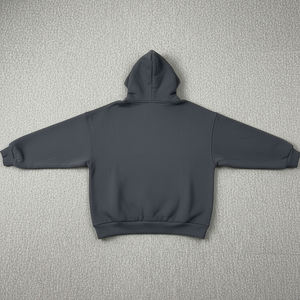 Sudadera con Capucha Extra Grande para Mujer, Diseño 2026, Color Gris Oscuro, 100% Algodón, Hombros Caídos, Sudadera Cálida de Invierno para Mujer - Product Image 3
