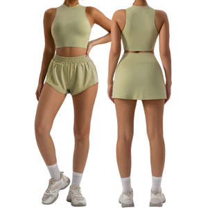 Conjunto Deportivo de 7 Piezas de Secado Rápido para Mujer, Top de Yoga con Espalda Descubierta y Leggings Ajustados, Ropa Deportiva para Gimnasio y Running - Product Image 3