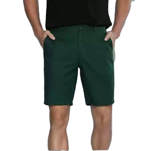 Pantalones Cortos Bermuda de Algodón Verde Oliva para Hombre, Cintura Media, Cordón Ajustable, Color Sólido, Transpirables, Forro Polar, Alta Calidad, Logotipo Frontal - Product Image 3