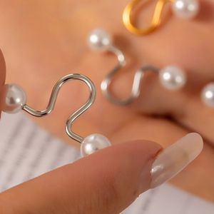 Boucles d'oreilles clips en perles en gros, non percées, en acier inoxydable, avec emballage personnalisé - Product Image 4