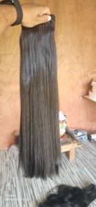 Premium Double-Drawn Raw hair Virgin Indian Temple Extensiones de cabello de alta calidad Real Indian Donor Hair - Product Image 4