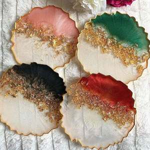 Handmade round Resin <b>Drink</b> <b>Coaster</b> for Party Decorations Easter Themed Waterproof Feature by blossom craft india - Product Image 3