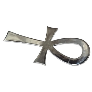 Argent Sterling 925 Excellente Qualité Créateur Fait Main Lisse Poli Égyptien Ankh Cerceau en forme de larme avec une croix - Product Image 3