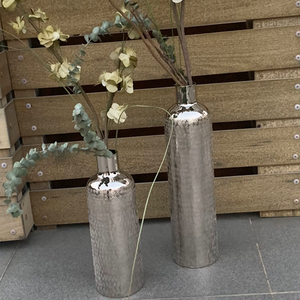 Maceta de grabado de hojas recortadas de Metal dorado, macetas de madera de diseño redondo creativo para decoración de jardín y hogar - Product Image 3